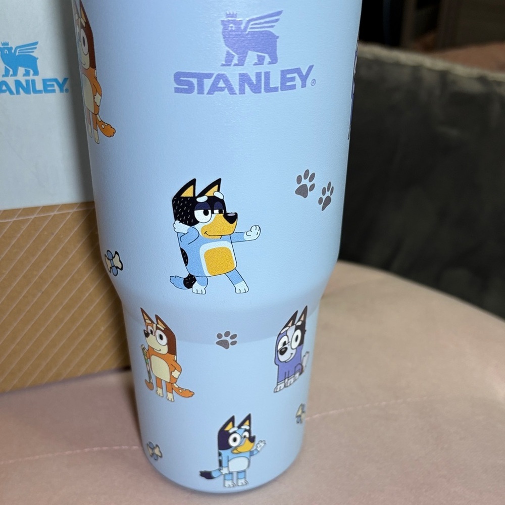 Stanley Light Blue Tumbler with Fun Characters - Picture 3 of 5